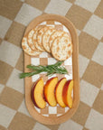 Checkered Tray with Snacks Covering
