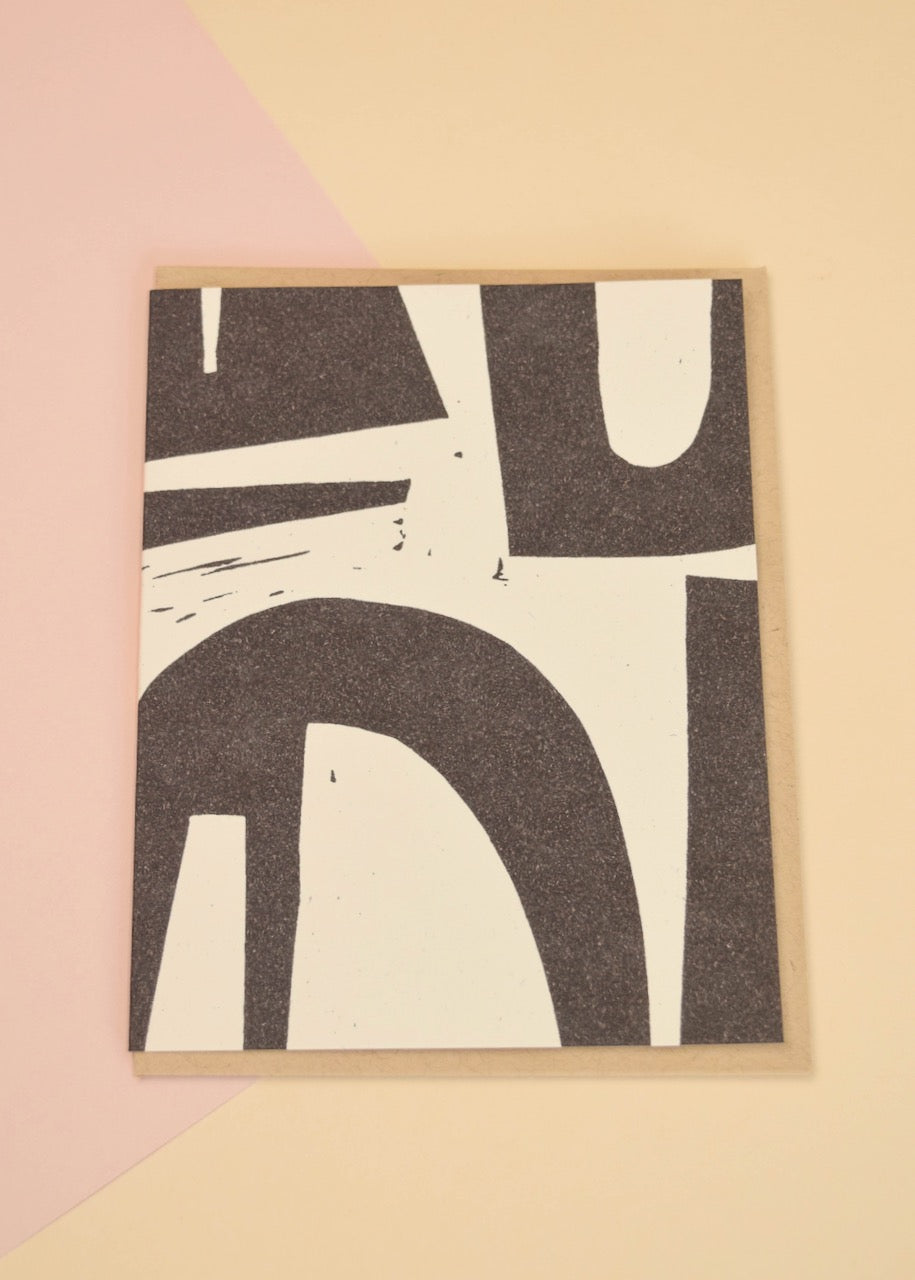 No 2 Abstract Shapes Blank Card