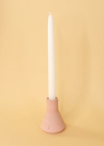 Ceramic Candle Holder - Coral