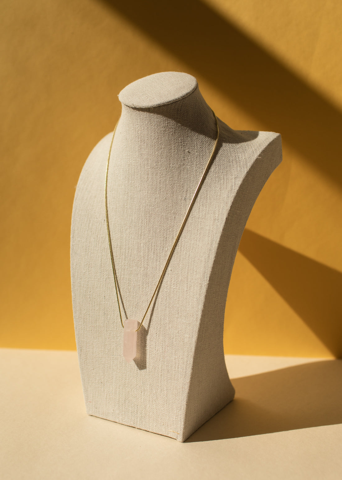 Rose Quartz Point Necklace