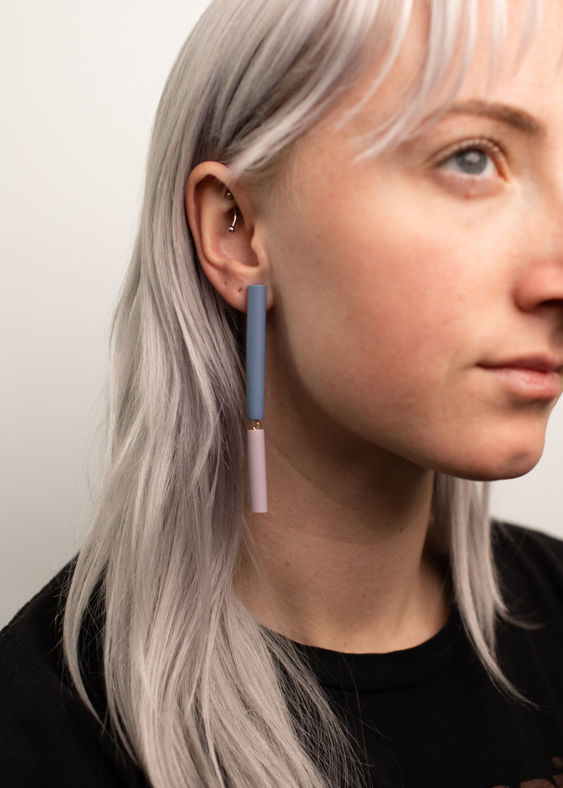Dahlia Earring in Lilac + Stone
