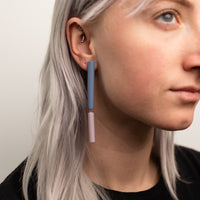 Dahlia Earring in Lilac + Stone