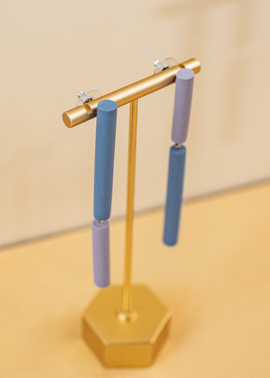 Dahlia Earring in Lilac + Stone