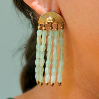 Sacred Root Earrings on a model
