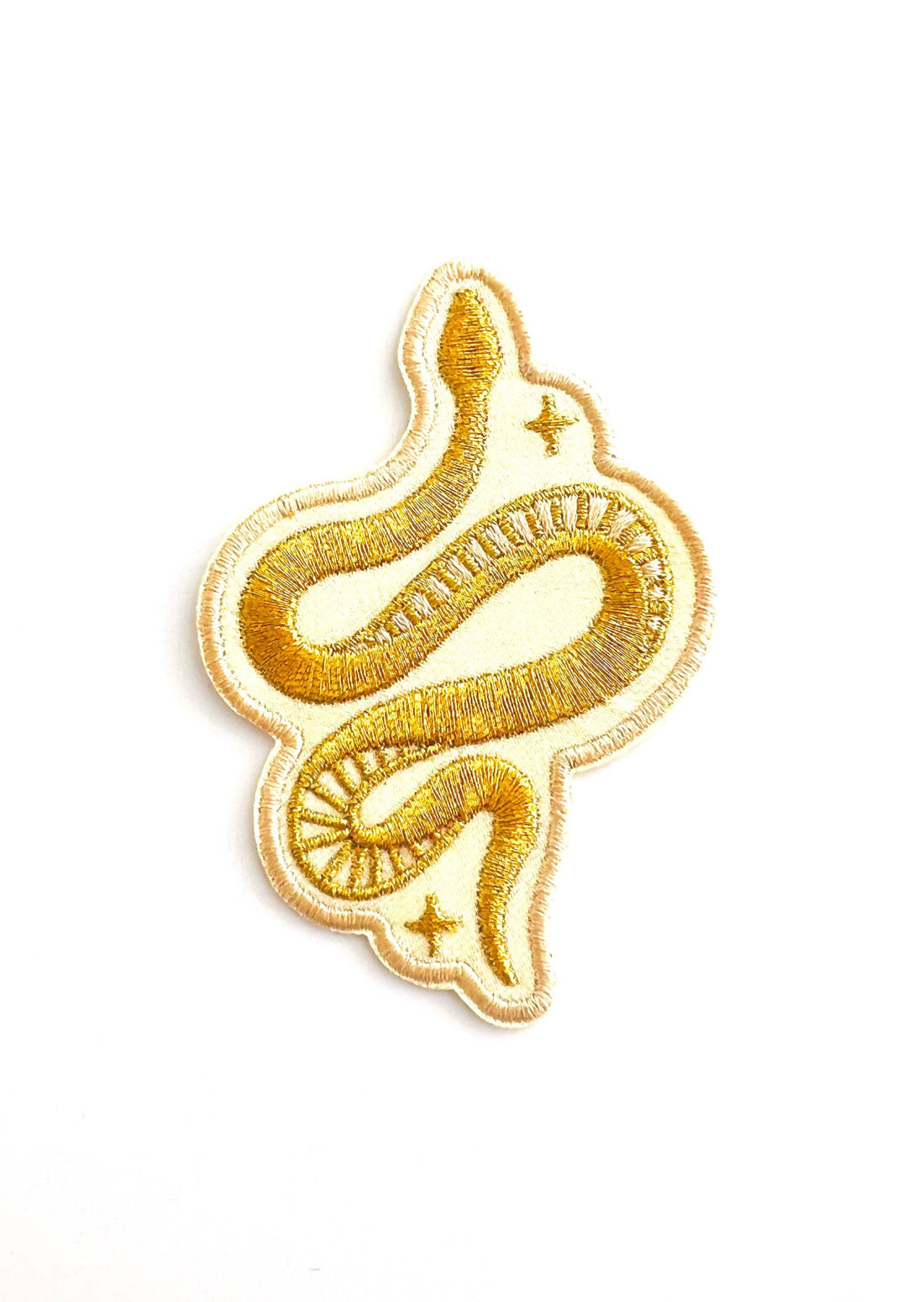 Metallic Gold Snake Iron-On Patch