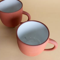 Terracotta Footed Mug in Gloss White